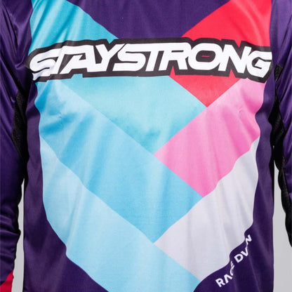Stay Strong Chevron BMX Race/MTB/Downhill Jersey - Purple