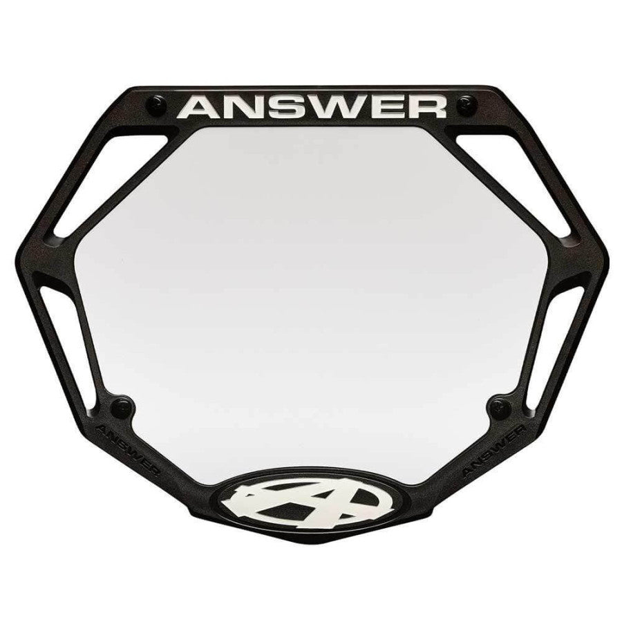 Answer 3D BMX Race Number Plate - Black