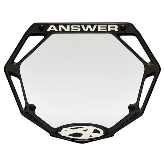 Answer 3D BMX Race Number Plate - Black