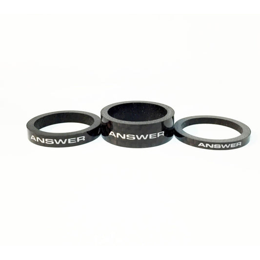 Answer Carbon BMX Race Stem Spacer - 3 Pack - Black