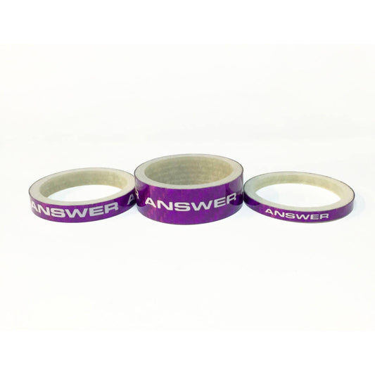 Answer Carbon BMX Race Stem Spacer - 3 Pack - Purple