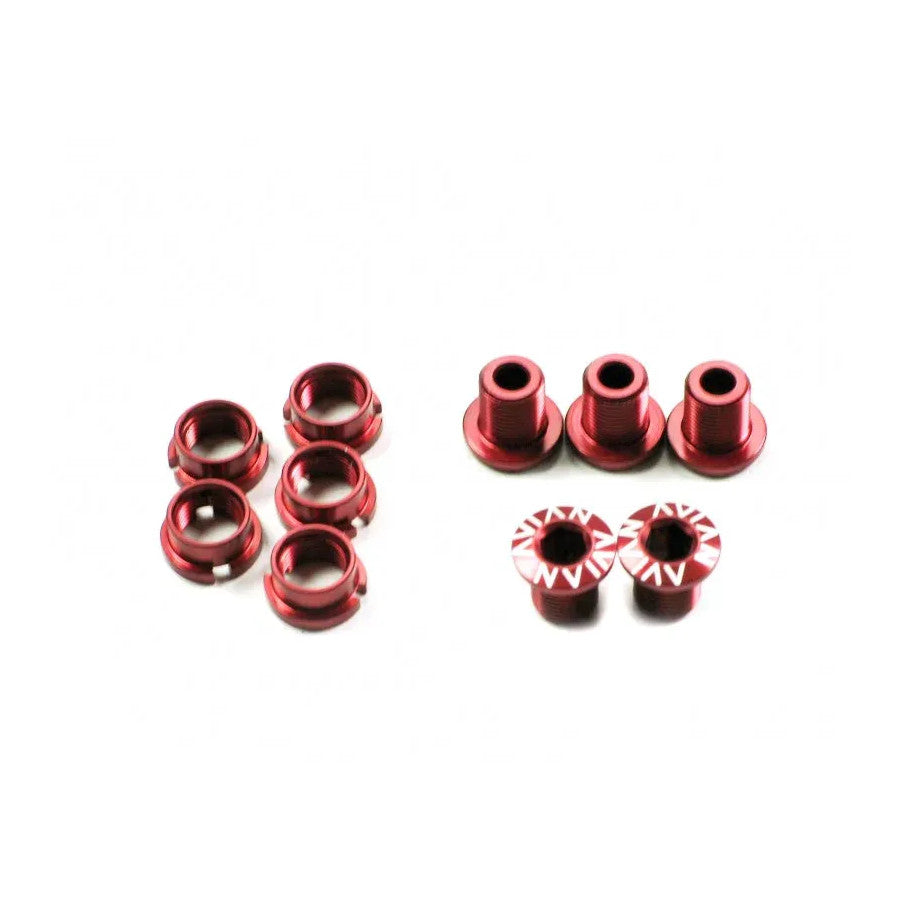 Avian Alloy BMX Race Chainring Bolts - Red