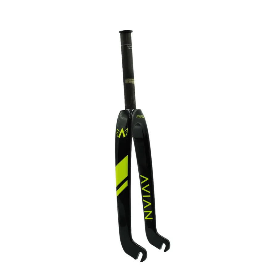 Youth Avian Versus Carbon BMX Race Fork - 10mm - Neon Yellow