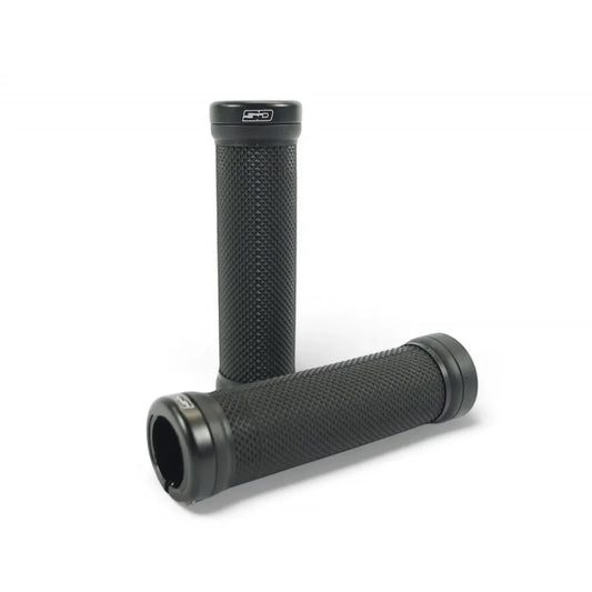SD BMX Race/MTB/Downhill Lock-On Grips V2 - Black/Black Clamps
