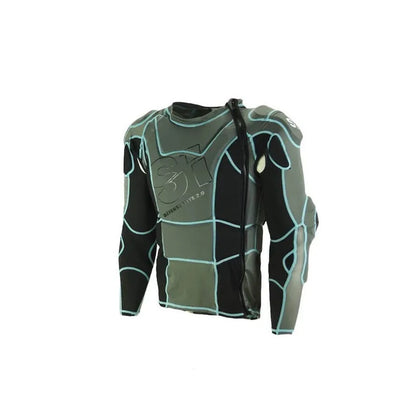 S1 Defense Elite 2.0 High Impact BMX Race/MTB/Downhill Jacket/Chest Guard - Black/Blue