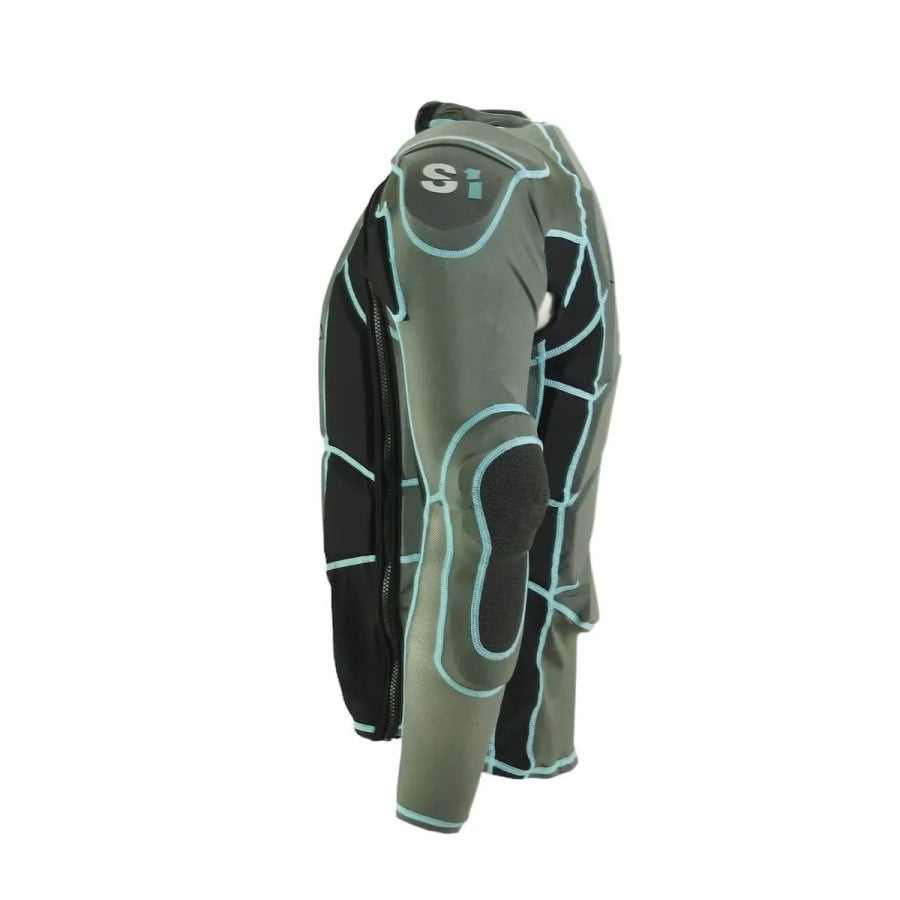 S1 Defense Elite 2.0 High Impact BMX Race/MTB/Downhill Jacket/Chest Guard - Black/Blue