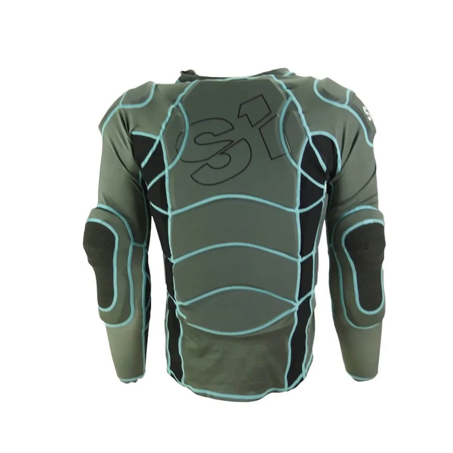 S1 Defense Elite 2.0 High Impact BMX Race/MTB/Downhill Jacket/Chest Guard - Black/Blue