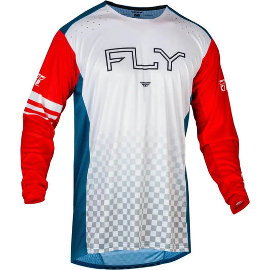 Fly Racing Rayce 2024 BMX Race/MTB/Downhill Jersey - Red/White/Blue