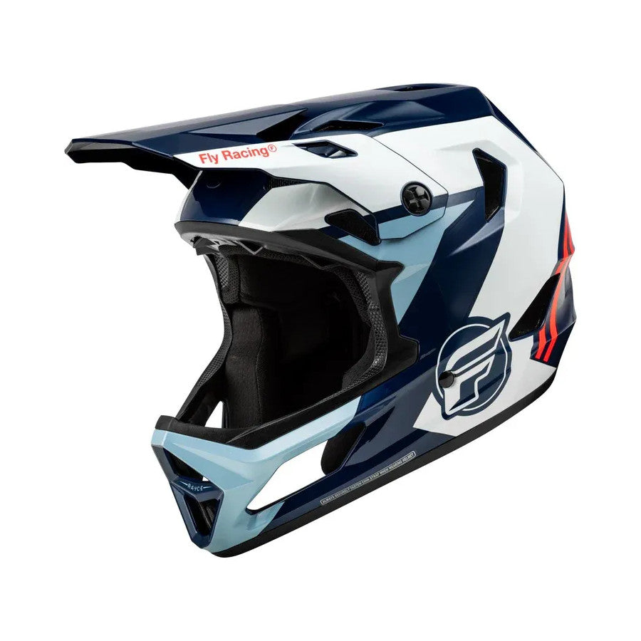 Fly Rayce BMX Race/MTB/Downhill Helmet - Red/White/Blue
