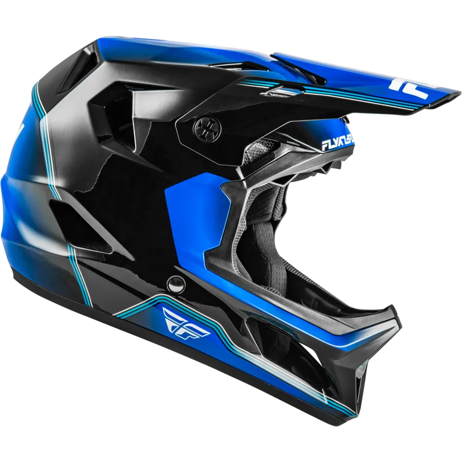 Fly Racing Rayce Repeat BMX Race/MTB/Downhill Helmet - Black/Blue