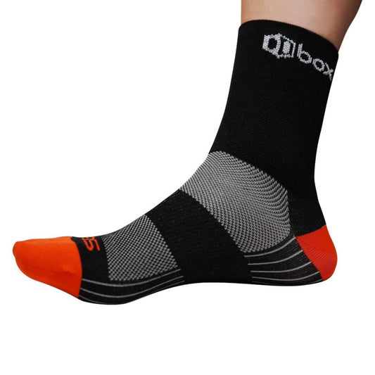 Box One Performance Socks - Black/Orange/Grey