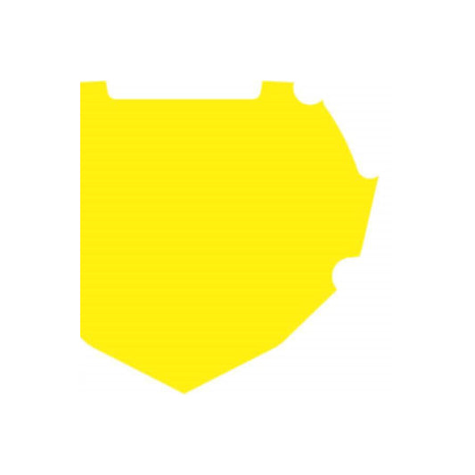 Box Two BMX Race Number Plate Decal - Yellow