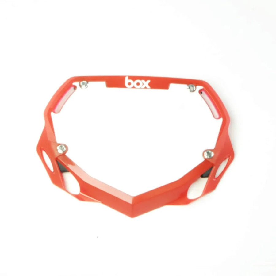 Box Two BMX Race Number Plate - Translucent Red