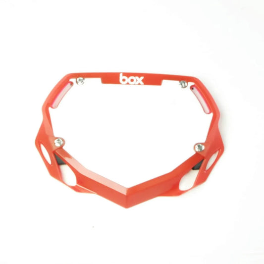 Box Two BMX Race Number Plate - Translucent Red