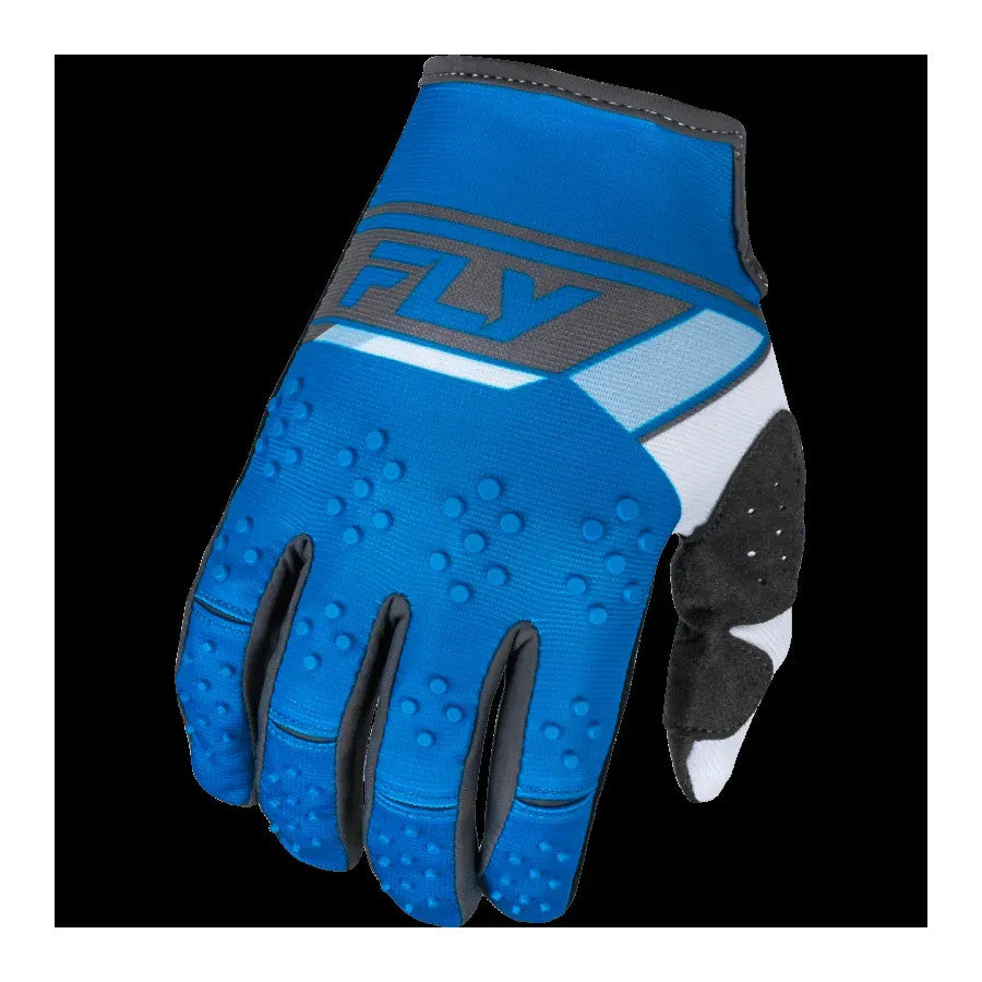 Fly Racing Kinetic Prix BMX Race/MTB/Downhill Gloves - Bright Blue/Charcoal