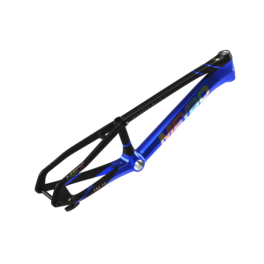 Meybo HSX 2025.5 Carbon BMX Race Frame - Matte Black/Chrome Blue