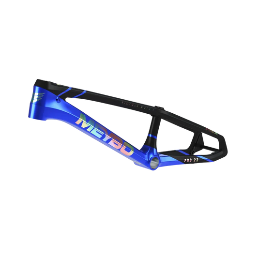 Meybo HSX 2025.5 Carbon BMX Race Frame - Matte Black/Chrome Blue