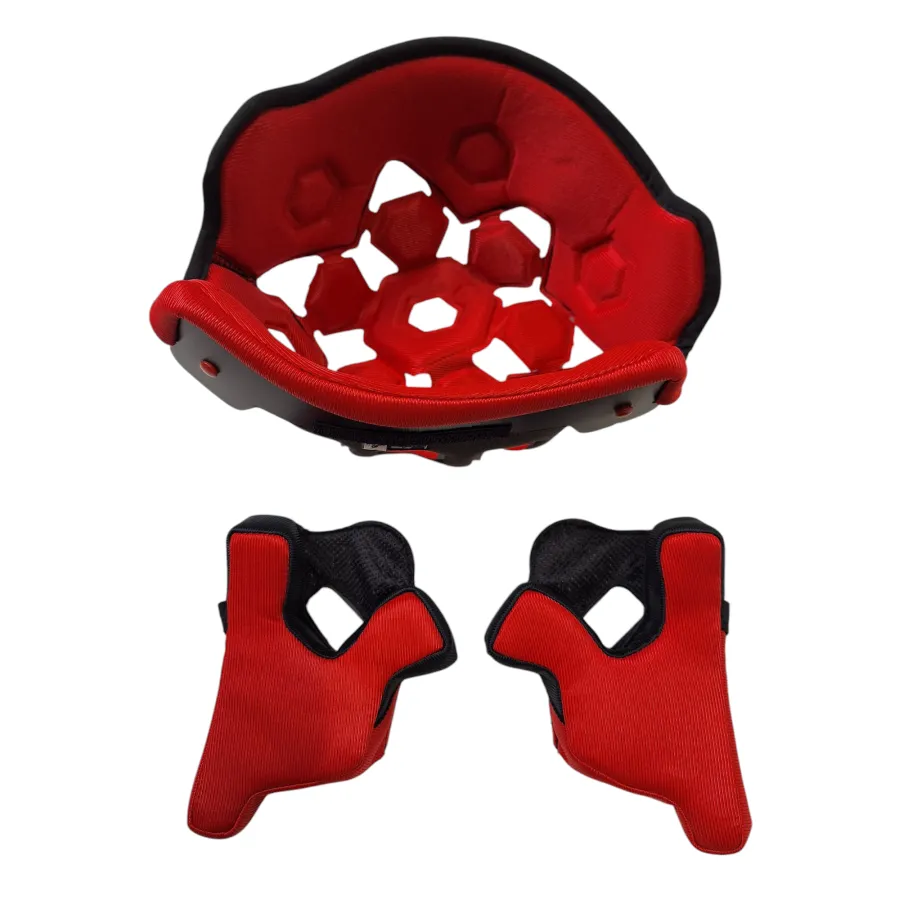 Fly Racing Racing Werx-R BMX Race/MTB/Downhill Helmet Liner and Cheekpads Set - Red