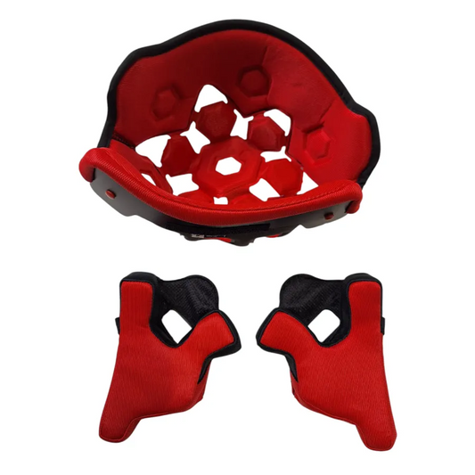 Fly Racing Racing Werx-R BMX Race/MTB/Downhill Helmet Liner and Cheekpads Set - Red