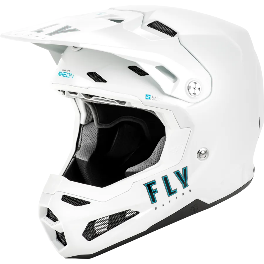 Fly Racing Formula S Carbon Solid BMX Race/MTB/Downhill Helmet - White