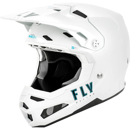 Fly Racing Formula S Carbon Solid BMX Race/MTB/Downhill Helmet - White