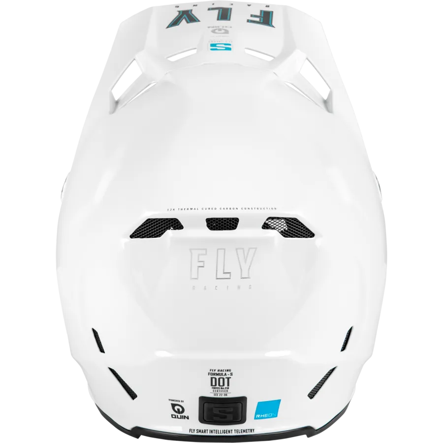Fly Racing Formula S Carbon Solid BMX Race/MTB/Downhill Helmet - White