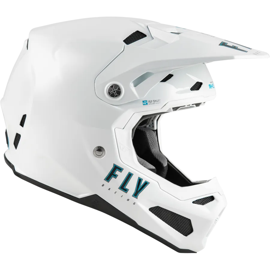 Fly Racing Formula S Carbon Solid BMX Race/MTB/Downhill Helmet - White