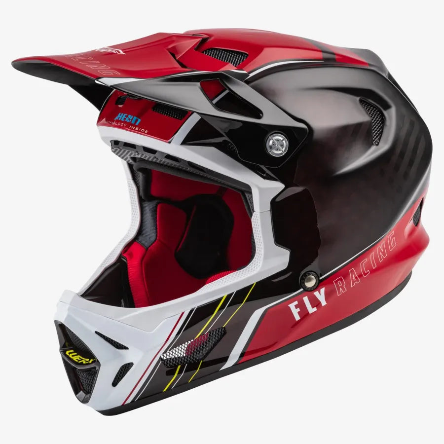 Fly Racing Werx-R Carbon BMX Race/MTB/Downhill Helmet - Red