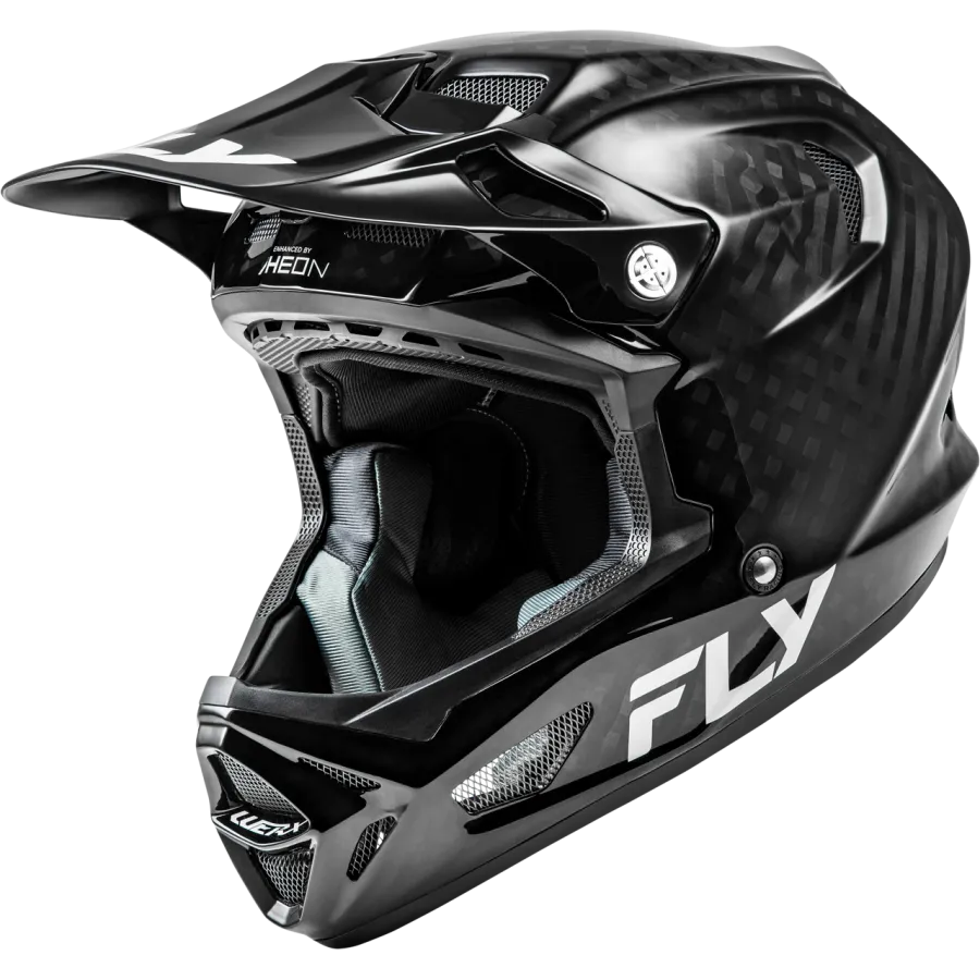 Fly Racing Werx-R Flow Carbon BMX Race/MTB/Downhill Helmet - Black