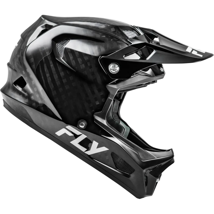 Fly Racing Werx-R Flow Carbon BMX Race/MTB/Downhill Helmet - Black