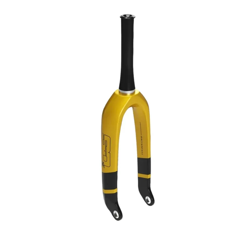 SD Tapered Carbon BMX Race Fork V2 Pro - 20mm - Black/Gold