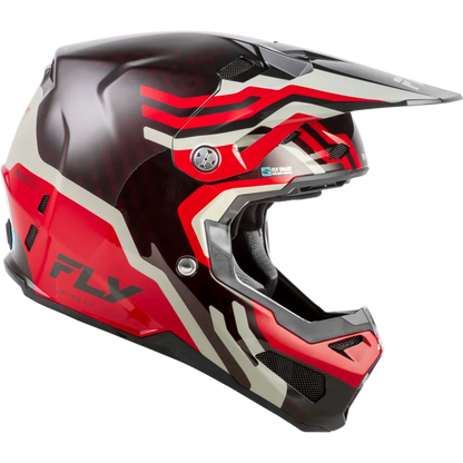 Fly Racing Formula S Carbon Byte BMX Race/MTB/Downhill Helmet - Red Carbon/Red/Grey
