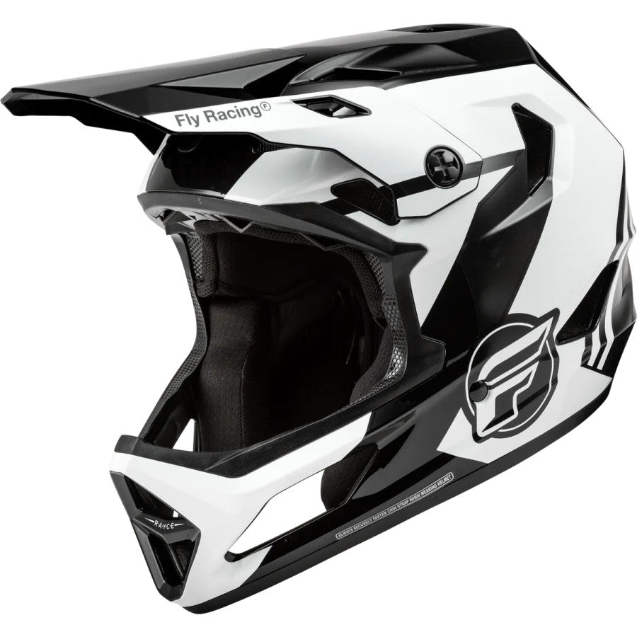 Fly Racing Rayce BMX Race/MTB/Downhill Helmet - Black/White/Grey