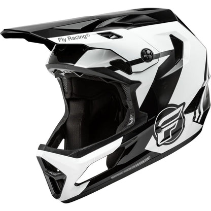 Fly Racing Rayce BMX Race/MTB/Downhill Helmet - Black/White/Grey