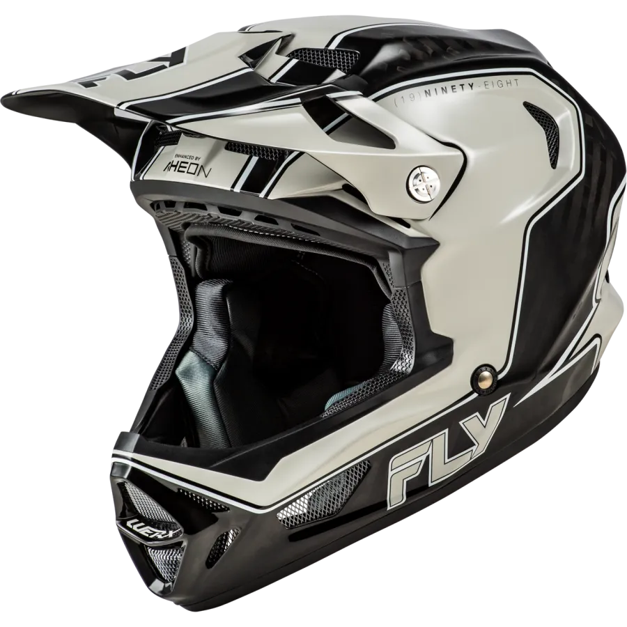 Fly Racing Werx-R Flow Carbon BMX Race/MTB/Downhill Helmet - Black/Grey