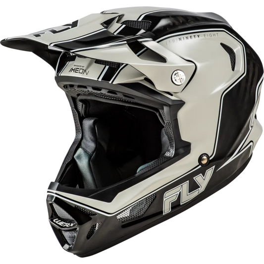 Fly Racing Werx-R Flow Carbon BMX Race/MTB/Downhill Helmet - Black/Grey