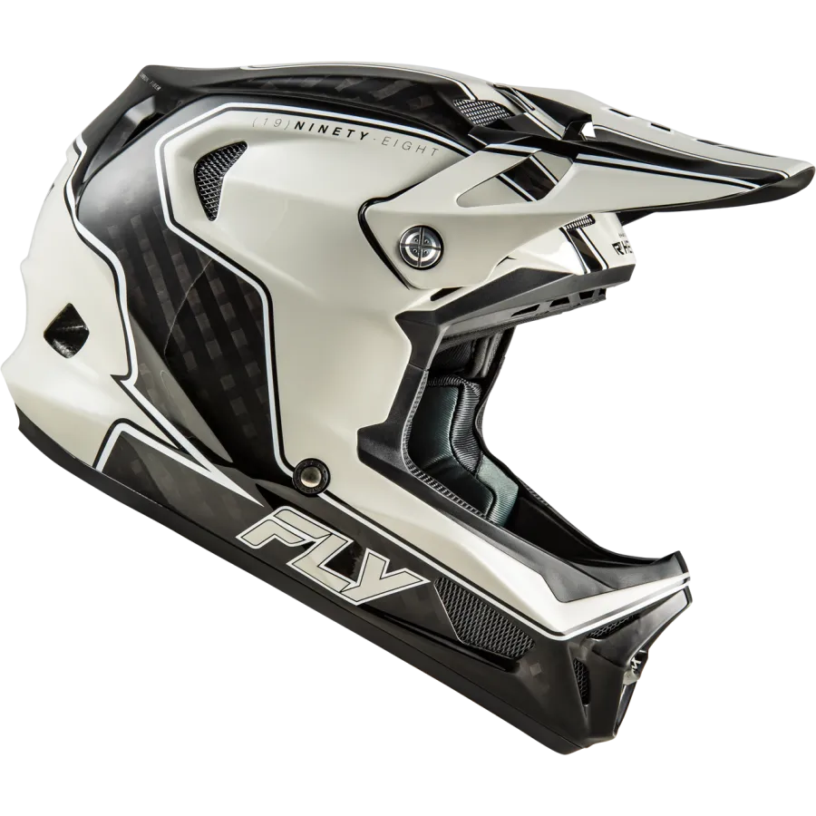 Fly Racing Werx-R Flow Carbon BMX Race/MTB/Downhill Helmet - Black/Grey
