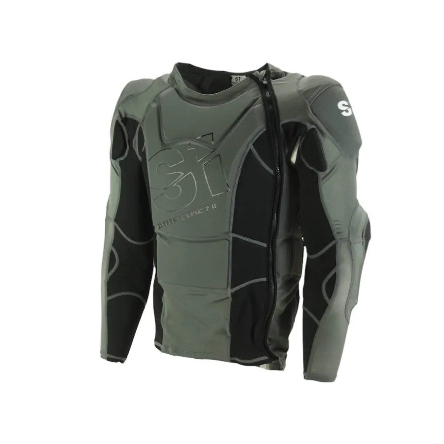 S1 Defense Epic 2.0 BMX Race/MTB/Downhill Jacket/Chest Guard - Black/Grey