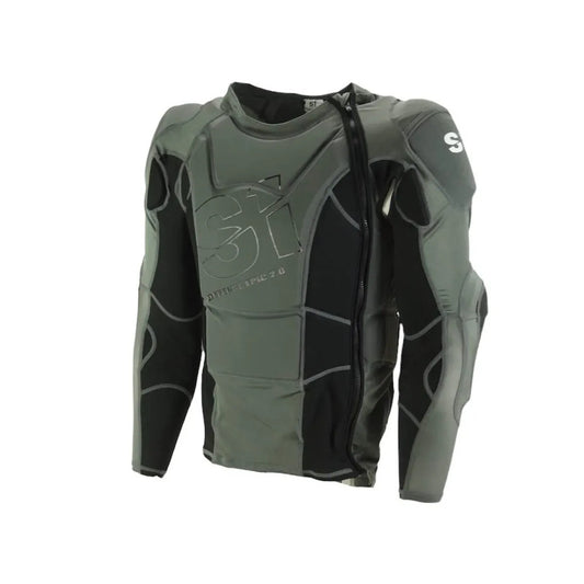 S1 Defense Epic 2.0 BMX Race/MTB/Downhill Jacket/Chest Guard - Black/Grey