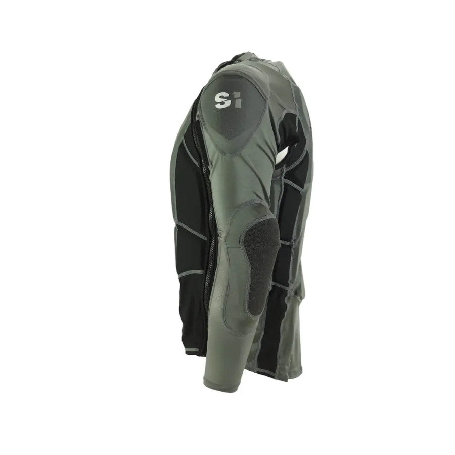 S1 Defense Epic 2.0 BMX Race/MTB/Downhill Jacket/Chest Guard - Black/Grey