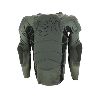 S1 Defense Epic 2.0 BMX Race/MTB/Downhill Jacket/Chest Guard - Black/Grey