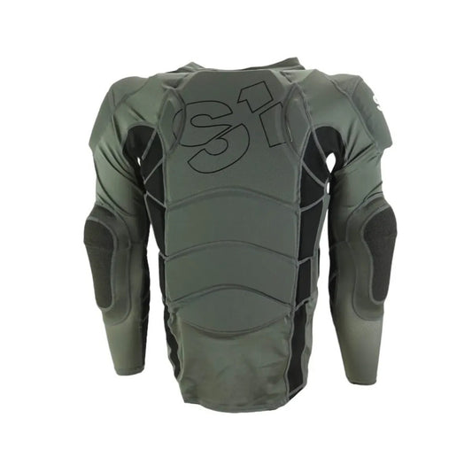 S1 Defense Epic 2.0 BMX Race/MTB/Downhill Jacket/Chest Guard - Black/Grey