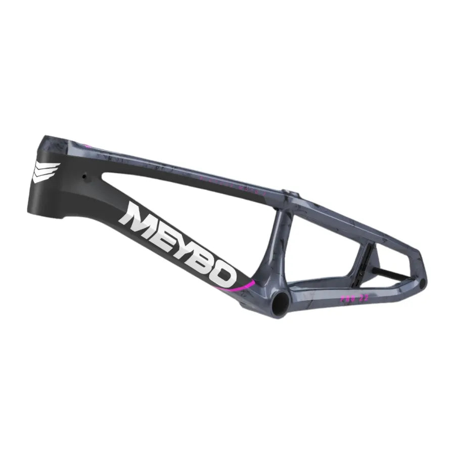 Meybo HSX 2026 Carbon BMX Race Frame - Black/Pink/Grey