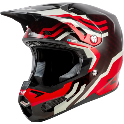 Fly Racing Formula S Carbon Byte BMX Race/MTB/Downhill Helmet - Red Carbon/Red/Grey