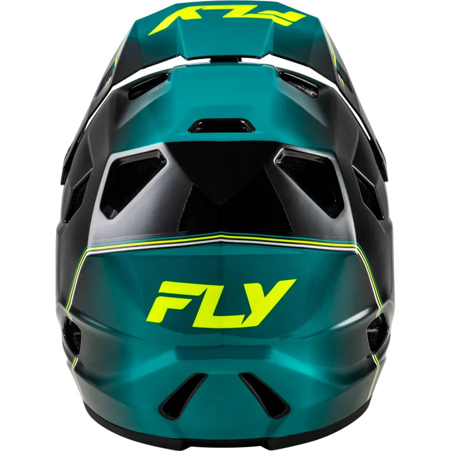 Fly Racing Rayce Repeat BMX Race/MTB/Downhill Helmet - Black/Teal/Hi-Vis