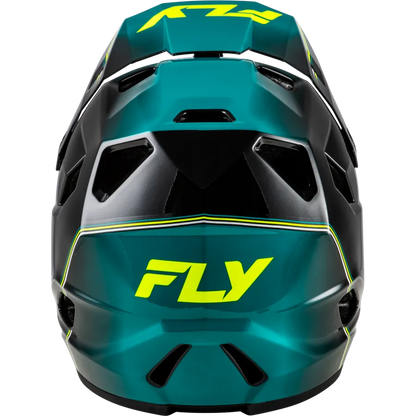Fly Racing Rayce Repeat BMX Race/MTB/Downhill Helmet - Black/Teal/Hi-Vis