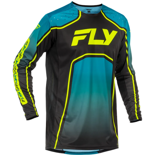 Fly Racing Rayce 2026 BMX Race/MTB/Downhill Jersey - Teal/Black/Lime