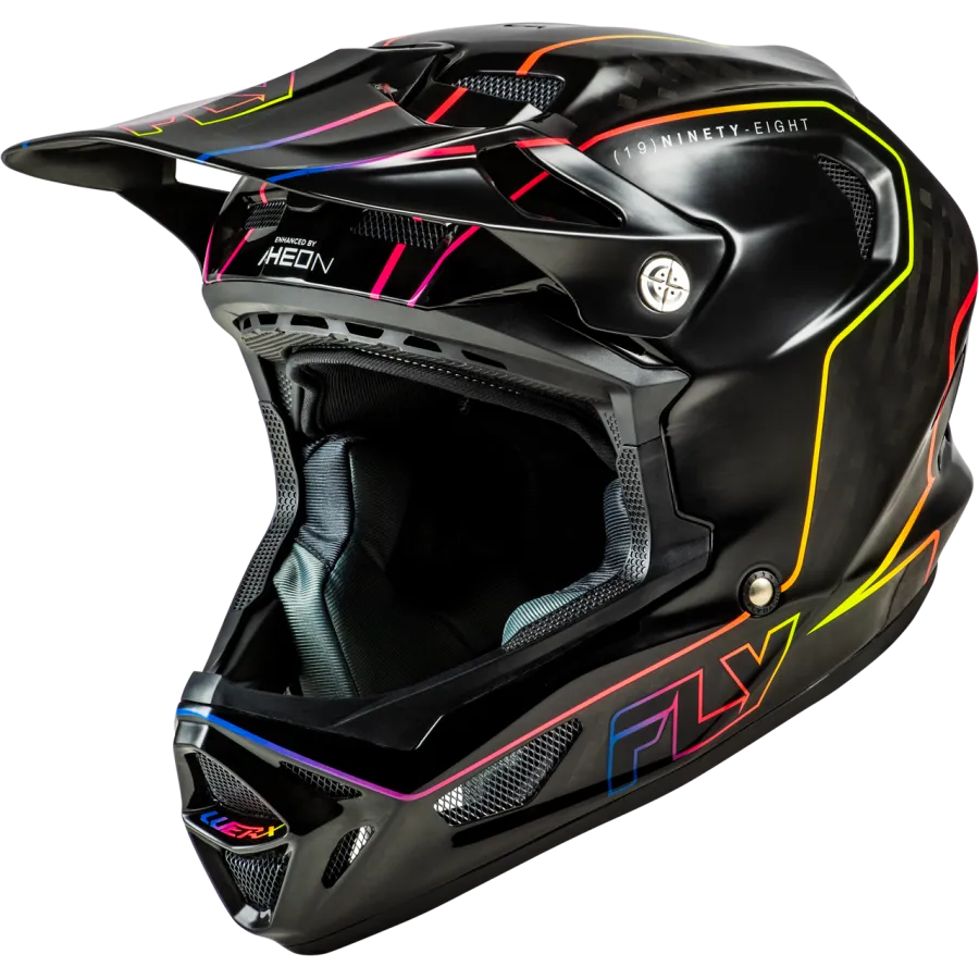 Fly Racing Werx-R Flow Carbon BMX Race/MTB/Downhill Helmet - Black/Multi