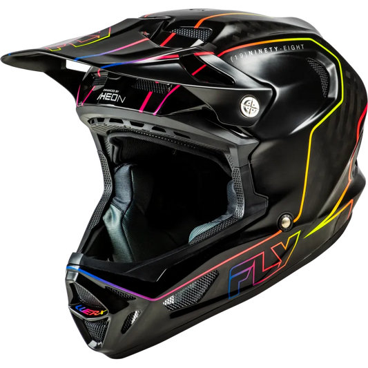 Fly Racing Werx-R Flow Carbon BMX Race/MTB/Downhill Helmet - Black/Multi