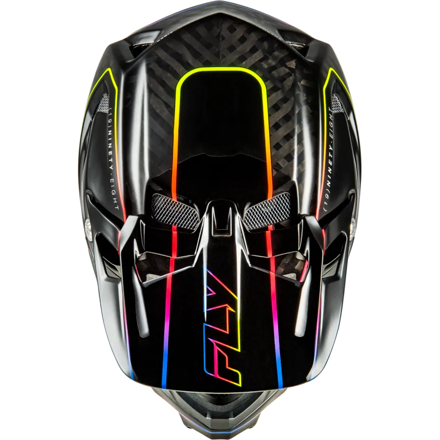 Fly Racing Werx-R Flow Carbon BMX Race/MTB/Downhill Helmet - Black/Multi